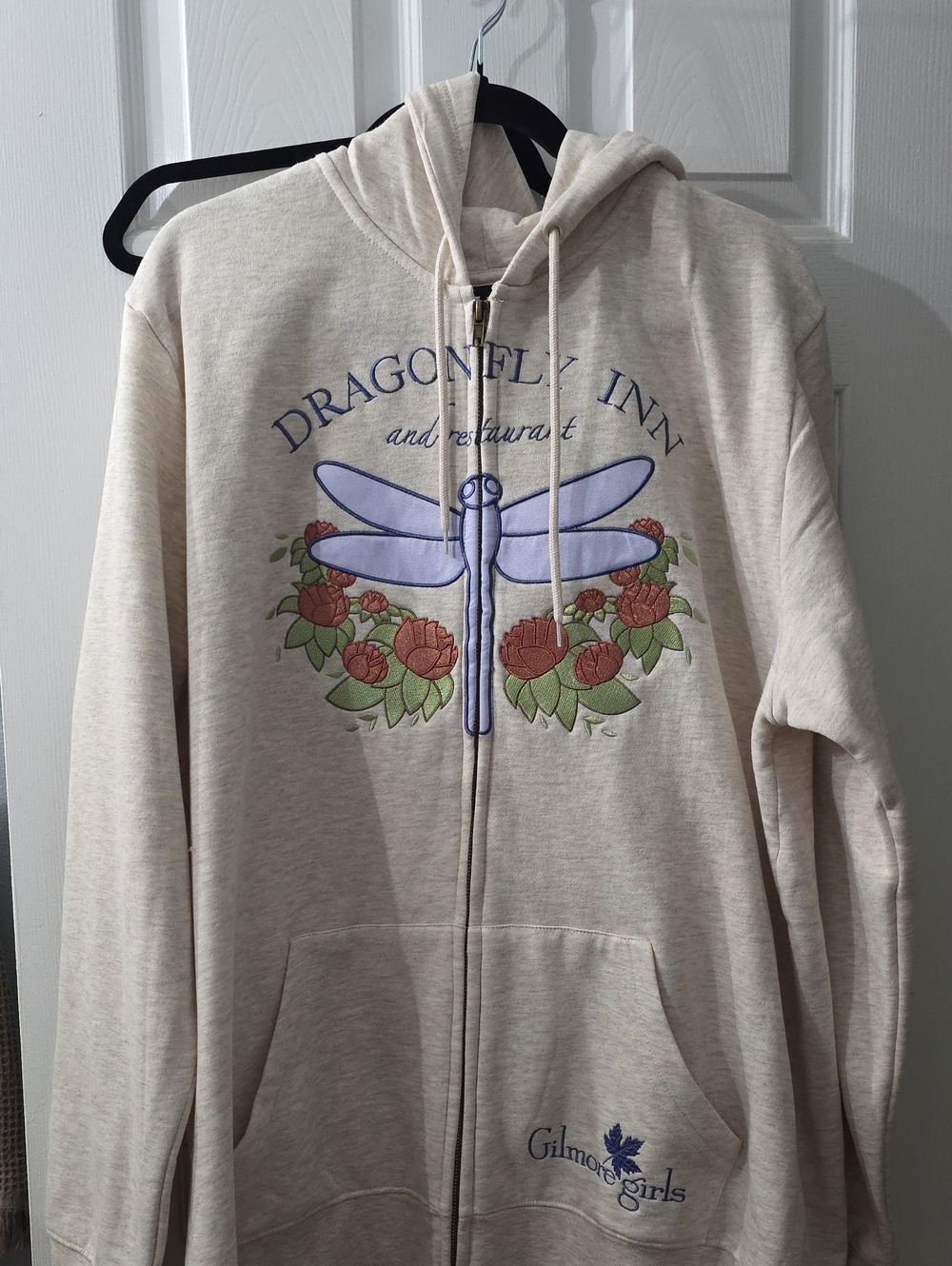 Dragonfly Inn Cream Zip Hoodie